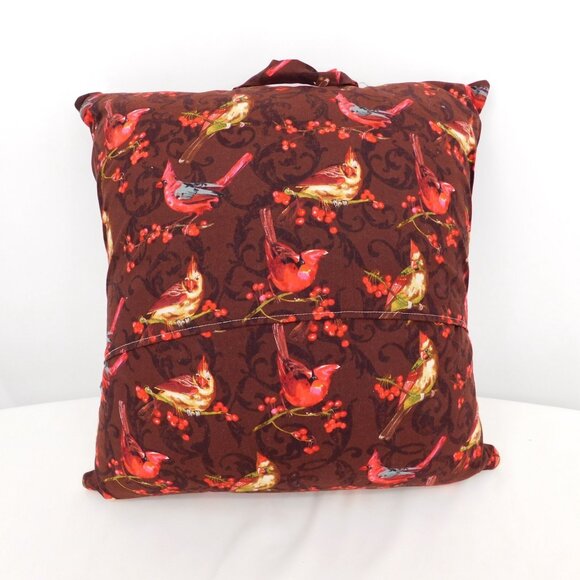 When a Cardinal Appears An Angel is Near Throw Pillow Handmade Pocket 14.5x14.5 - Picture 2 of 9